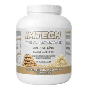 100% Whey Protein (Sin Gluten / Lactosa) - 2 Kgs / 63 Porciones, Galleta Chocolate Blanco