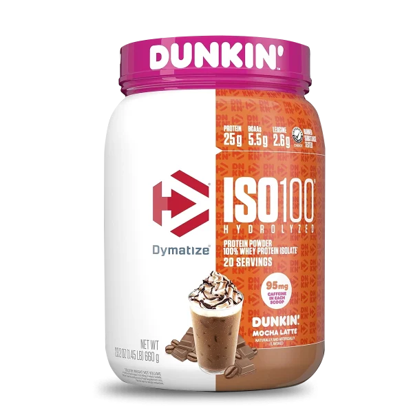 Iso 100 Hydrolyzed Dunkin' - 1.45 Ibs / 20 Servicios, Mocha Latte