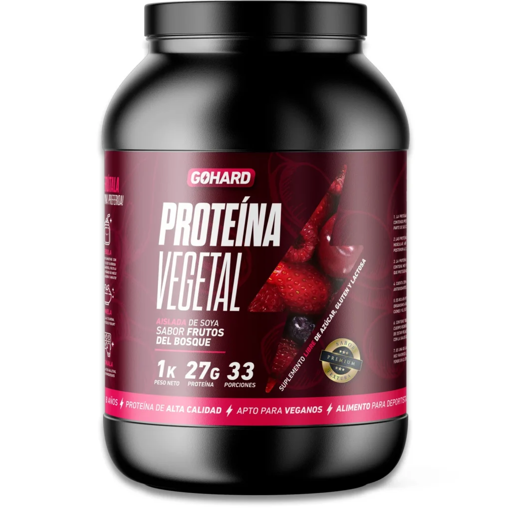 Proteína Vegetal - 1 Kg / 33 Servicios, Frutos Del Bosque